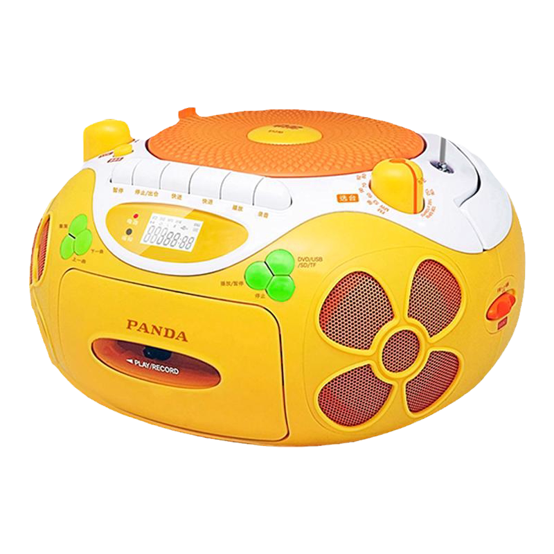 熊猫cd磁带一体机英语光碟播放器