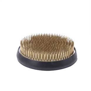 一纪日式剑山插花器家用小原流铜针插花器皿插花底座固定花道工具