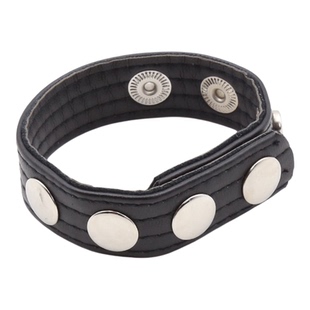 男士按扣真皮环手环皮革可调节个性男潮流搭配环时尚套环多功能潮