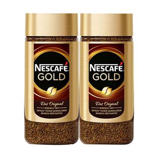 瑞士雀巢金牌冻干速溶黑咖啡粉200g瓶装金罐美式纯黑无糖精添加