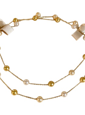 西大班南洋金混彩长款满天星项链