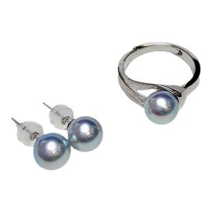 《碧落》精工纯银银蓝色海水真多麻戒指职场风高级感简约大气手环