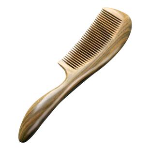 天然正宗桃木牛角绿檀木梳子儿童女孩不伤头发家用木梳女士专用