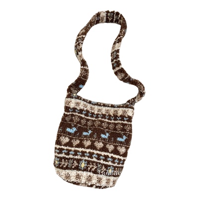 小白兔几 韩版ins秋冬毛绒新款大容量女水桶包通勤单肩斜挎帆布包