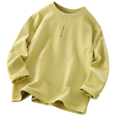 秋冬款儿童德绒内搭长袖T恤保暖