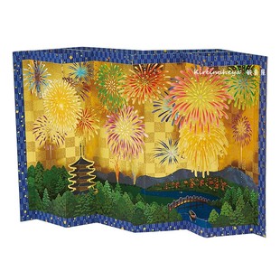 凝美屋复古夏日限定花火烟花屏风娃娃手办拍照装饰教师节贺卡片