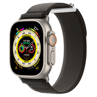 适用iwatch表带野径回环applewatchultra3表带se尼龙s11苹果手表表带s9代8/7/6新款49mm46男女s10智能5透气45