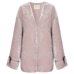 COCOBELLA国风祥云丝绒刺绣棉服外套年轻新中式上衣MF3036-2