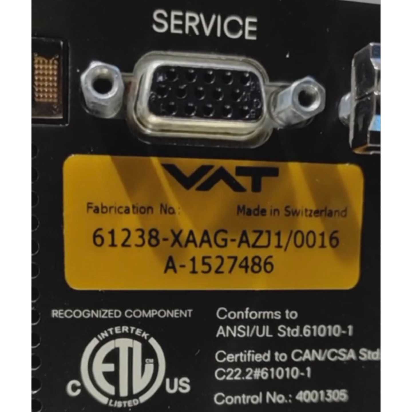 〔议价-可维修〕VAT，真空蝶阀61238-XAAG-AZJ1，二手九  支持检