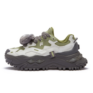 FILA FUSION斐乐潮牌女鞋BIANCO WE厚底潮鞋2024冬新款加绒硬糖鞋