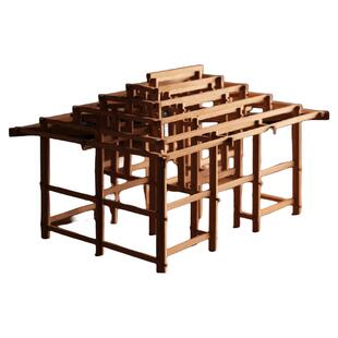 晚峰贵州屯堡喜屋榫卯积木中国古建筑拼搭模型榫牟斗拱教具礼物