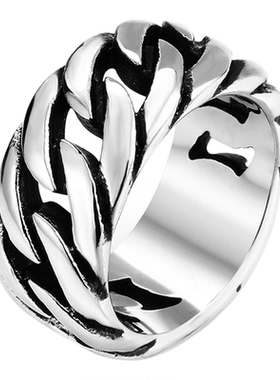 维京戒指钛钢树滴胶竖中指首饰品