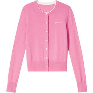 SALT.P可颜纯色100羊毛假两件圆领针织开衫女佰搭AC34506480