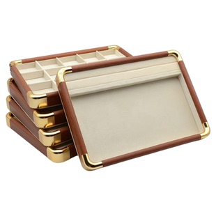 高档展示盘珠宝盒耳环项链戒指手镯盒首饰托盘