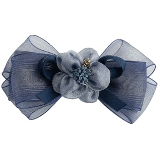 饰品蝴蝶结发夹头饰布艺成人发饰韩版淑女清新弹簧夹发卡盘发顶夹