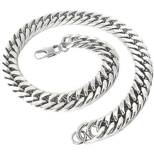 特粗款男项链霸气白金色国潮嘻哈街头20mm不变色钛钢定制古巴项链