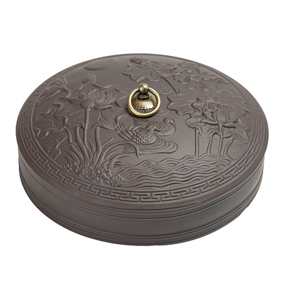 均能手造紫砂茶饼罐普洱茶收纳盒