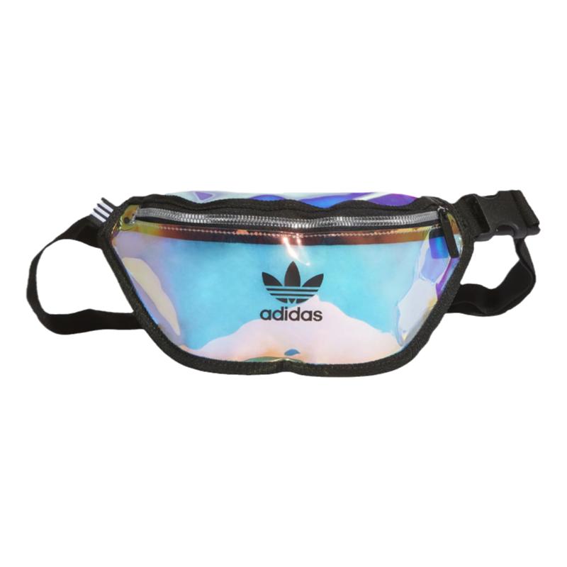 adidas三叶草镭射炫彩零钱挎包