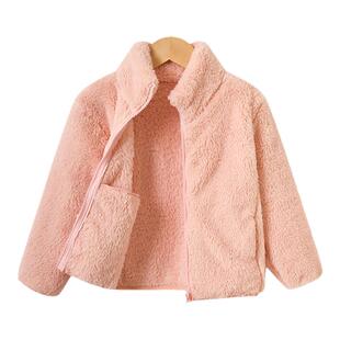 儿童外套加厚宝宝加绒保暖上衣秋冬男女童珊瑚绒抓绒中大童亲子款