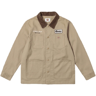 Dickies帝酷适25秋冬巴恩风多口袋刺绣宽松工装夹克外套男女情侣