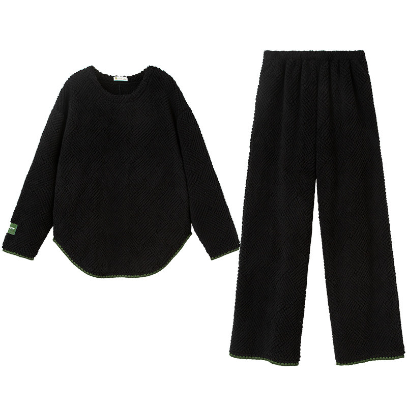 妮狄娅情侣冬季珊瑚绒家居服套装