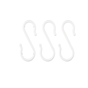 KM家用塑料S形门后挂钩厨房钩子创意小号浴室免钉勾子衣柜衣服S钩