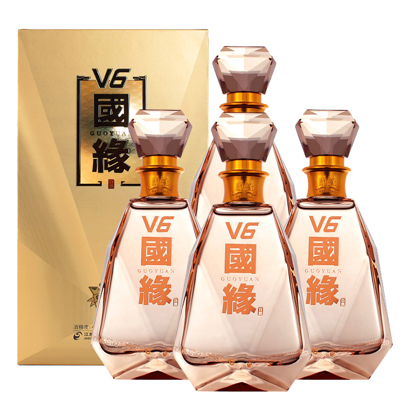 国缘V6柔雅型49度500ml*4原箱