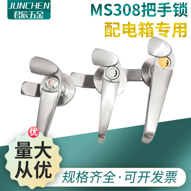 304不锈钢MS308-2-3防水盖户外配电箱控制开关设备威满柜执手锁
