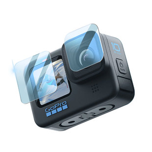 GoPro11/10/9钢化膜gopro8/7/6/5 Black防爆高清钢化屏gopro max防刮保护贴膜镜头膜gopro hero运动相机配件