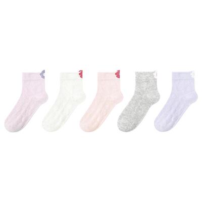 久岁伴女童春夏薄款运动透棉袜