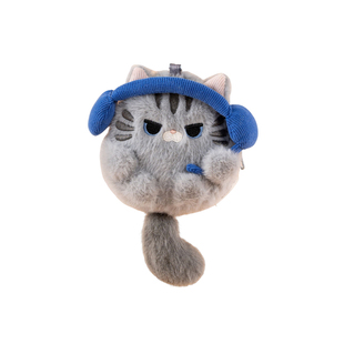 可爱猫咪小挂件毛绒公仔厘米星球耳机包收纳零钱包玩偶生日礼物女