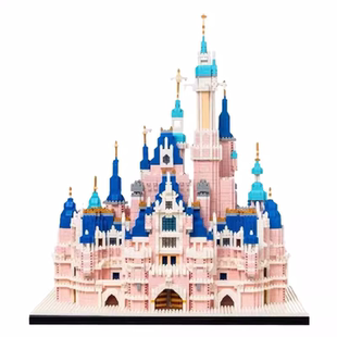 樱花迪士尼城堡公主系列成人摆件2024新款积木玩具女孩子生日礼物