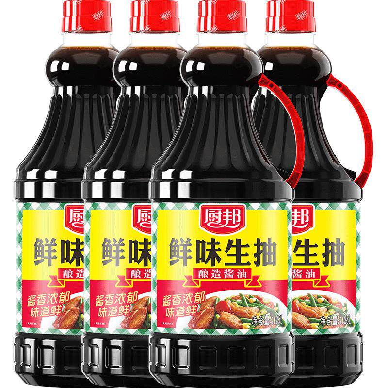 厨邦鲜味生抽1.25L*4瓶酿造酱油