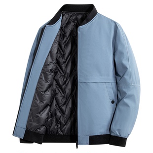 【90白鸭绒】马克华菲2025冬季棒球领羽绒服男款时尚保暖轻奢外套