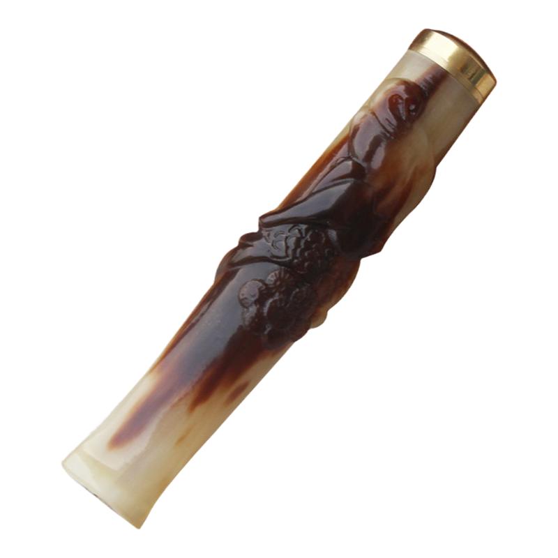 天然牦牛角材质十二生肖过滤烟嘴