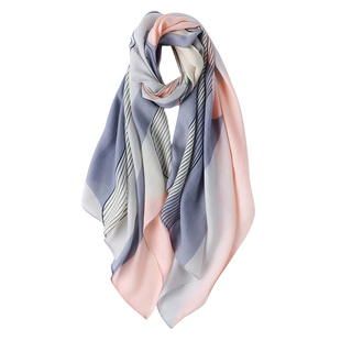 宝石蝶精纺羊毛围巾女冬季保暖大披肩外搭女礼盒包装长款送礼百搭