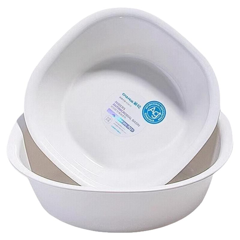 茶花加厚脸盆抗菌家用宝宝塑料洗私处婴儿银离子洗菜盆子圆形大号