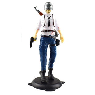 蛋糕装饰绝地求生大吉大利今晚晚上吃鸡人偶摆件空投包插牌平底锅