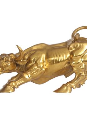 黄铜旺市牛摆件中式客厅办公室