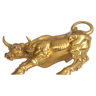 黄铜牛摆件旺市牛华尔街牛中式家居客厅办公室摆放开业乔迁礼品