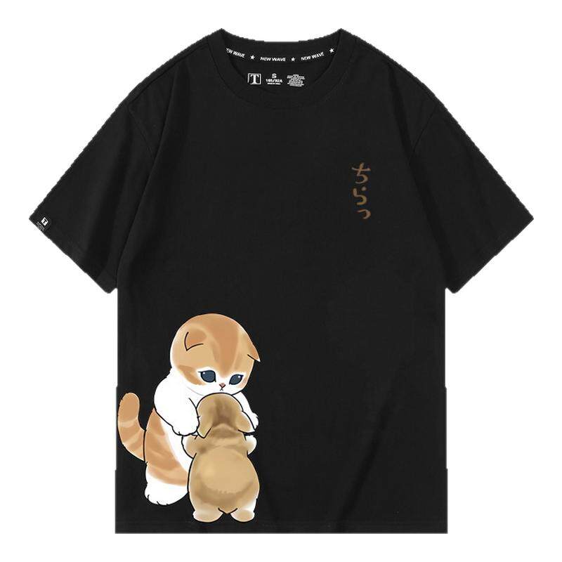 休闲宽松纯棉情侣短袖