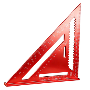 木工铝合金加厚三角尺高精度装修加厚直角木工激光铝合金45度角尺