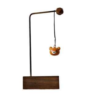 日韩可爱轻松熊铃铛手机链奶油熊包包挂件布朗熊汽车钥匙链小礼物