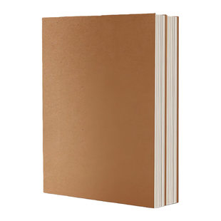 复古牛皮纸笔记本子空白本简约记事本高颜值A5草稿本加厚横线内页