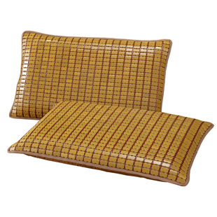 竹郎麻将凉席枕套夏季单人枕头套竹席成人不含芯腰枕靠垫套抱枕套