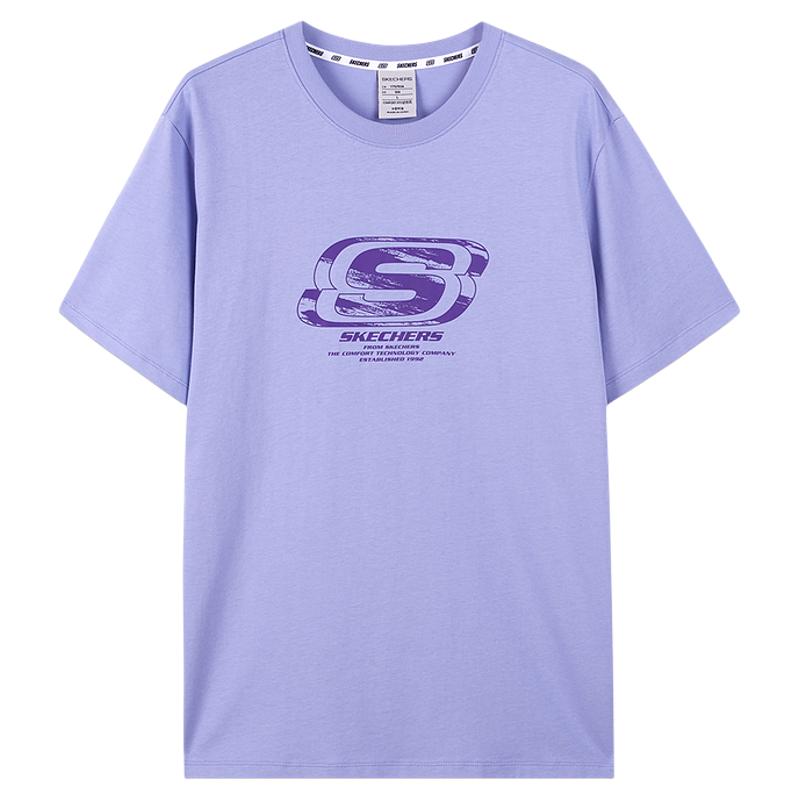 【清仓特价】斯凯奇官方outlet夏季男女同款短袖舒适百搭T恤宽松