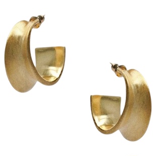 【张俪同款】剧院宽面原创高级耳饰女925银针C圈百搭