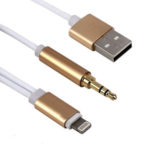 typec转aux接头35mm音频线一分三车内用车载手机音响数据线连接线