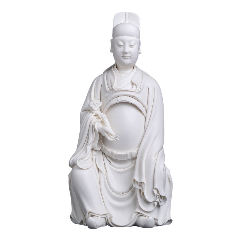 戴玉堂郑金土陶瓷摆件《文昌帝君仿何朝宗》家用书房供奉神像收藏