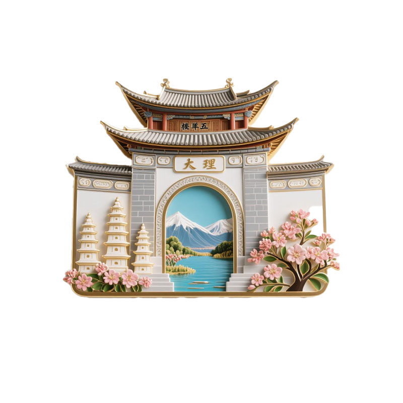 中国城市大理丽江旅游金属冰箱贴